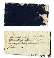 Sample of Penistone cloth, used for 'negro' [enslaved African persons] clothing