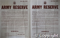 Poster: Army Reserve Schedule