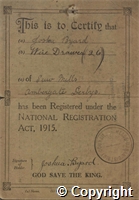 National Registration Card - Joshua Byard