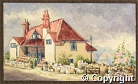 Watercolour titled 'Library Hall'  by Maude Verney