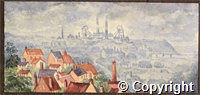 Watercolour titled 'From Wren Hill' by Maude Verney