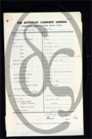 Workmen’s Compensation Act form for James E. Walker, aged 44, Ripper at Ripley Colliery