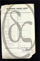 Workmen’s Compensation Act form for Cyril Bull, aged 40, Machine Man at Ripley Colliery