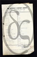 Workmen’s Compensation Act form for Leslie Burman, aged 39, Filler at Ripley Colliery