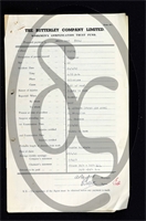 Workmen’s Compensation Act form for Edwin Gent, aged 60, Timberer at Ripley Colliery
