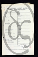 Workmen’s Compensation Act form for Frank W. Lynam, aged 22, Haulage Hand at Ripley Colliery