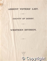 Absent voters list for the Derbyshire West constituency (see Description for places included)