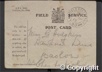 Field service postcards from Joseph Arthur Hodgkiss and letters relating to his death.