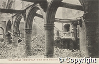 Postcard: The Great European War 1914. Fire of Louvain Belgium. Aug, 22-23-24. The University