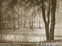 Pavilion Gardens, soldiers sitting on a bench