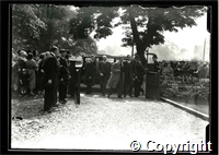 HRH Prince of Wales and others with the royal car at Ashford in the Water, Derbyshire., June 1932
