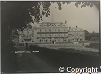 Exterior front (for postcards), Electricity Hall, London Road, Buxton, training centre for electricity board, (formerly Haddon Hall Hydro, latterly Haddon Hall Hotel)