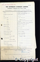 Workmen’s Compensation Act form for Ronald Bingley, aged 34, Excavator Driver at Bailey Brook, Civil Engineering Department, Plant and Transport Department Colliery