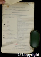 Workmen’s Compensation Act form for Thomas W. Berresford, aged 39, Filler at Britain Colliery