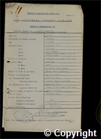 Workmen’s Compensation Act form for Leslie Brentnall, aged 19, Banksman at Britain Colliery