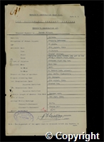 Workmen’s Compensation Act form for Norman Elliott, aged 26, Property Labourer at Britain Colliery