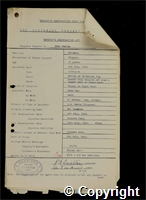 Workmen’s Compensation Act form for John Fantom, aged 18, Clipper at Britain Colliery