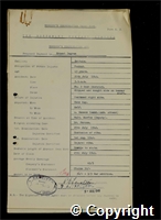 Workmen’s Compensation Act form for Ernest Ingram, aged 49, Packer at Britain Colliery