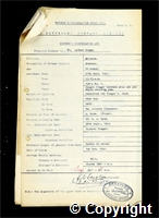 Workmen’s Compensation Act form for Arthur Coope, aged 30, Erector at Britain Colliery