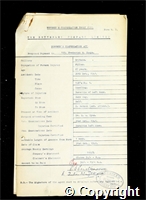 Workmen’s Compensation Act form for Frederick W. Coope, aged 27, Filler at Britain Colliery