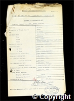 Workmen’s Compensation Act form for Ernest Coverley, aged 49, Borer at Britain Colliery