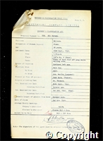 Workmen’s Compensation Act form for Eli Curzon, aged 38, Fixer at Britain Colliery