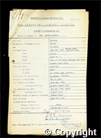 Workmen’s Compensation Act form for Ernest Curzon, aged 28, Filler at Britain Colliery