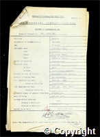 Workmen’s Compensation Act form for James Day, aged 28, Chainman at Britain Colliery