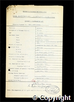 Workmen’s Compensation Act form for Jack Jones, aged 24, Filler at Britain Colliery