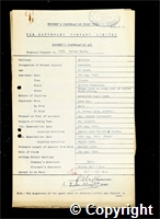 Workmen’s Compensation Act form for Walter Saint, aged 37, Labourer at Britain Colliery
