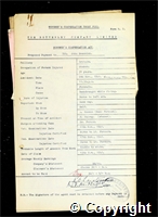 Workmen’s Compensation Act form for John Swanwick, aged 31, Stoker at Britain Colliery