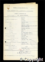 Workmen’s Compensation Act form for Stanley Wainwright, aged 34, Filler at Britain Colliery