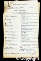 Workmen’s Compensation Act form for John W. Clarke, aged 56, Assistant Storekeeper at Britain Colliery