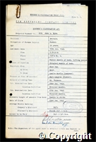 Workmen’s Compensation Act form for John A. Eyre, aged 52, Packer at Britain Colliery