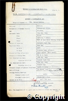Workmen’s Compensation Act form for George Foulkes, aged 28, Underground Fitter at Britain Colliery