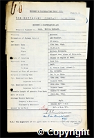 Workmen’s Compensation Act form for Willis Hubbard, aged 38, Ash-Wheeler at Britain Colliery