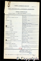 Workmen’s Compensation Act form for George Joseph Rodgers, aged 39, Labourer at Britain Colliery