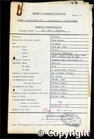 Workmen’s Compensation Act form for John E. Shawcroft, aged 33, Rope Walker at Britain Colliery