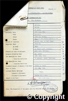 Workmen’s Compensation Act form for Jack Bradshaw, aged 47, Filler at Britain Colliery