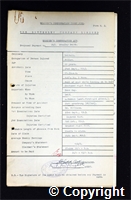 Workmen’s Compensation Act form for Stanley Smith, aged 26, Filler at Britain Colliery
