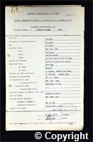 Workmen’s Compensation Act form for Richard Thurman, aged 42, Corporal at Britain Colliery