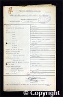 Workmen’s Compensation Act form for William Bond, aged 32, Platelayer at Britain Colliery