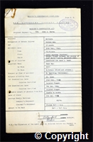 Workmen’s Compensation Act form for John J. Burns, aged 53, Screenman at Britain Colliery