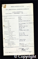 Workmen’s Compensation Act form for Wilfred Holmes, aged 26, Filler at Britain Colliery