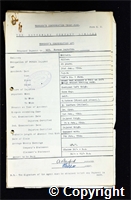 Workmen’s Compensation Act form for Norman Reynolds, aged 29, Filler at Britain Colliery
