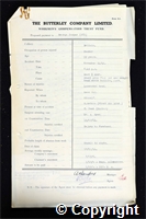 Workmen’s Compensation Act form for George Cooper, aged 59, Packer at Britain Colliery