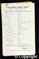 Workmen’s Compensation Act form for Herbert Brown, aged 31, Filler at Britain Colliery