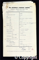 Workmen’s Compensation Act form for Thomas Brown, aged 61, Dataller at Britain Colliery