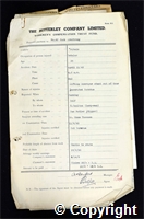 Workmen’s Compensation Act form for Jack Armstrong, aged 34, Dataller at Britain Colliery