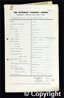 Workmen’s Compensation Act form for Harold Redfern, aged 53, Dataller at Britain Colliery